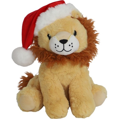 Kerst Hond Pluche Leeuw met Piep - 25 cm