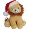 Kerst Hond Pluche Leeuw met Piep - 25 cm