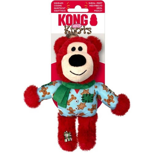 Kerst Hond Kong Holiday Knots Bear - S/M Assorti Kerst Hond Kong Holiday Knots Bear - S/M Assorti