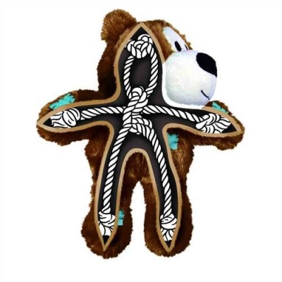 Kerst Hond Kong Holiday Knots Bear - S/M Assorti