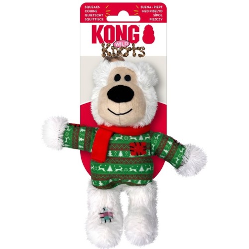 Kerst Hond Kong Holiday Knots Bear - S/M Assorti Kerst Hond Kong Holiday Knots Bear - S/M Assorti