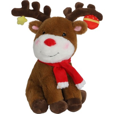 Kerstspeelgoed Hond Rendier met Bel/Piep - 25cm Kerstspeelgoed Hond Rendier met Bel/Piep - 25cm