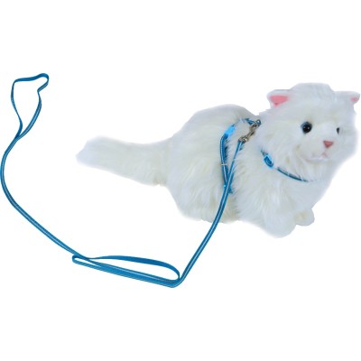 Kittentuig Nylon met Lijn - Neon Blauw