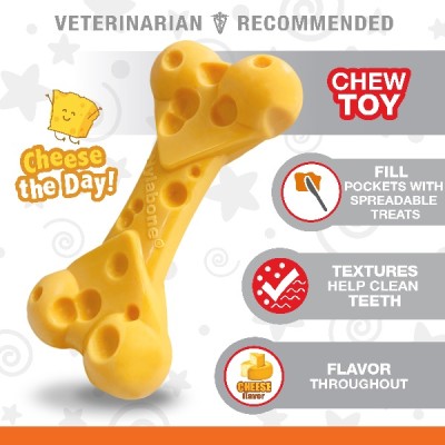 Nylabone Power Chew Cheese Bone - Wolf