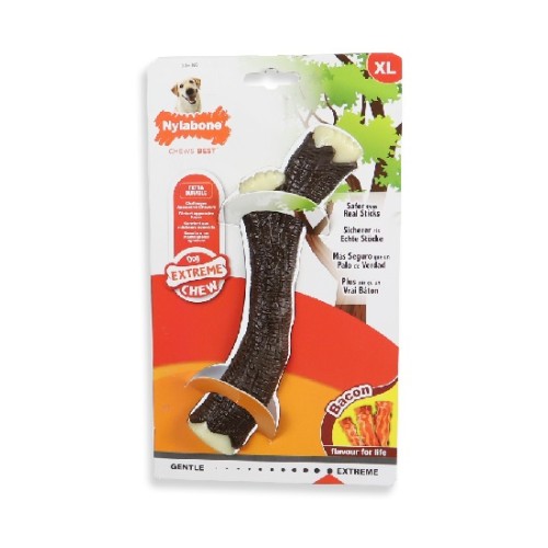 Nylabone Chew Wooden Stick Bacon - XL