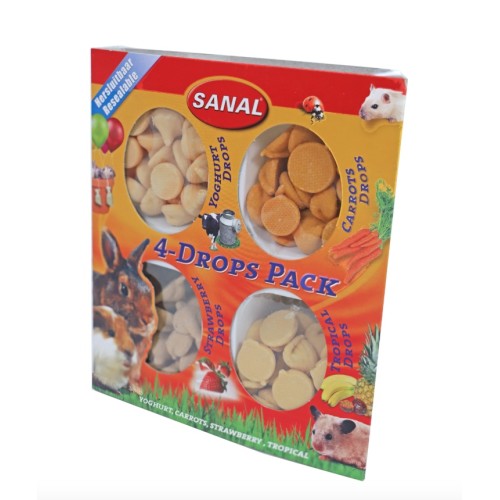 Sanal Knaagdiersnack Drops - 4x 35gr Mix Sanal Knaagdiersnack Drops - 4x 35gr Mix