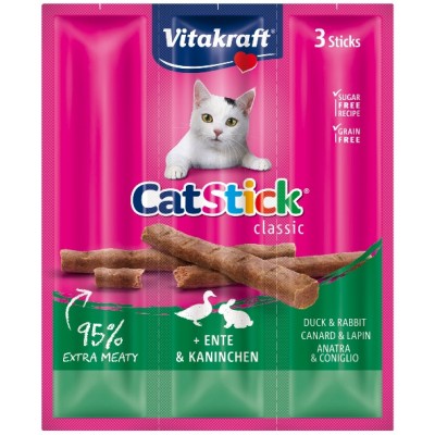 Vitakraft Cat-stick Mini Eend/Konijn - 3 stuks