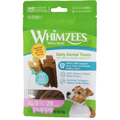Whimzees Dental Sticks Puppy - XS/S 28 stuks