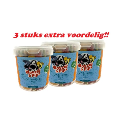 Woezel en Pip Hondenkoekjes - Vrienden Mix Vega