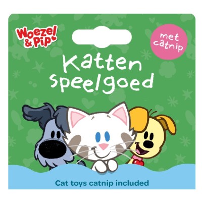 Woezel en Pip Kattenspeelgoed - Ritselvis Rood 25cm