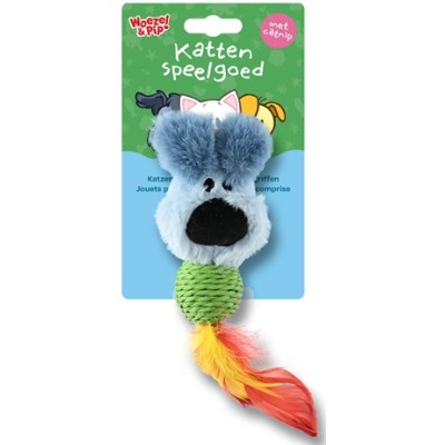 Woezel en Pip Kattenspeelgoed Speelbal met Veren - Woezel