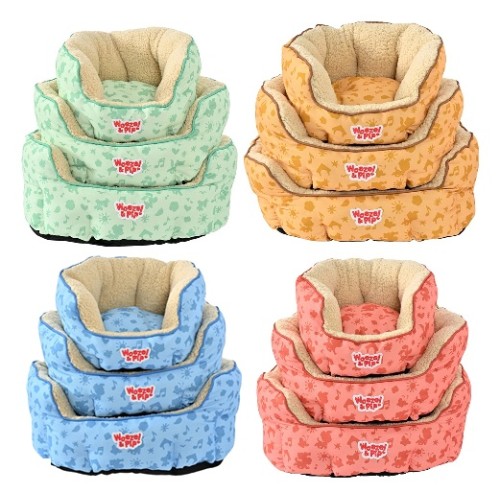 Woezel en Pip Mand Rond - Geel 50cm