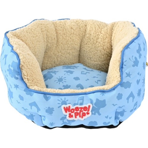 Woezel en Pip Mand Rond - Blauw 50cm