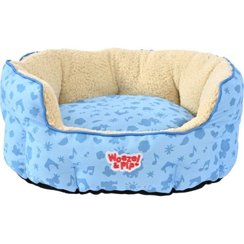 Woezel en Pip Mand Rond - Blauw 60cm