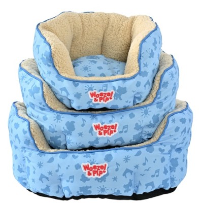 Woezel en Pip Mand Rond - Blauw 40cm