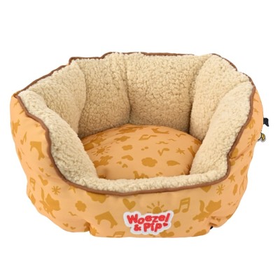 Woezel en Pip Mand Rond - Geel 40cm