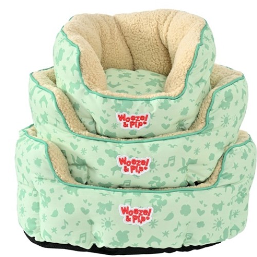 Woezel en Pip Mand Rond - Groen 50cm