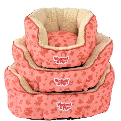 Woezel en Pip Mand Rond - Roze 50cm