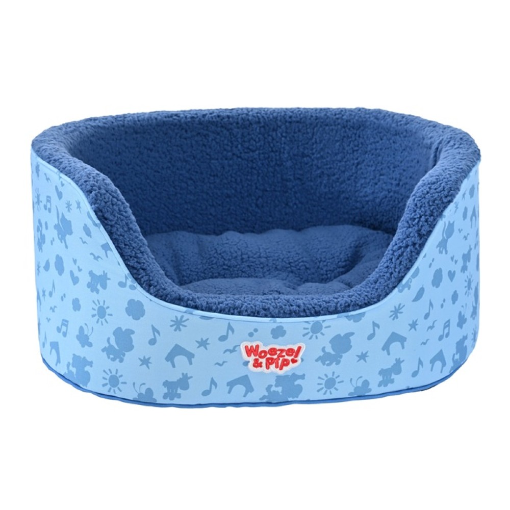 BERKANE - Poef - Blauw - 50 cm - Katoen | Leen Bakker