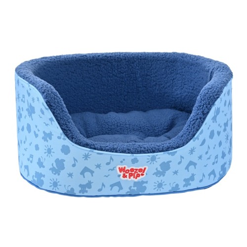 Woezel en Pip Slaapmand met Rand - Blauw 50cm