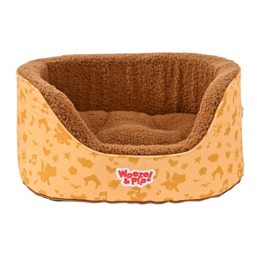 Woezel en Pip Slaapmand met Rand - Geel 50cm