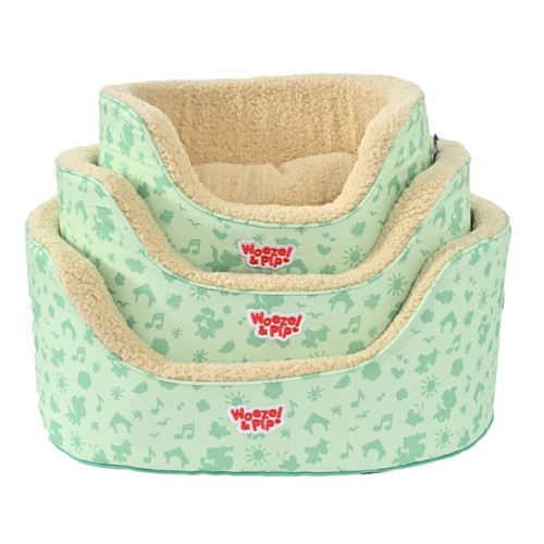 Woezel en Pip Slaapmand met Rand - Groen 50cm